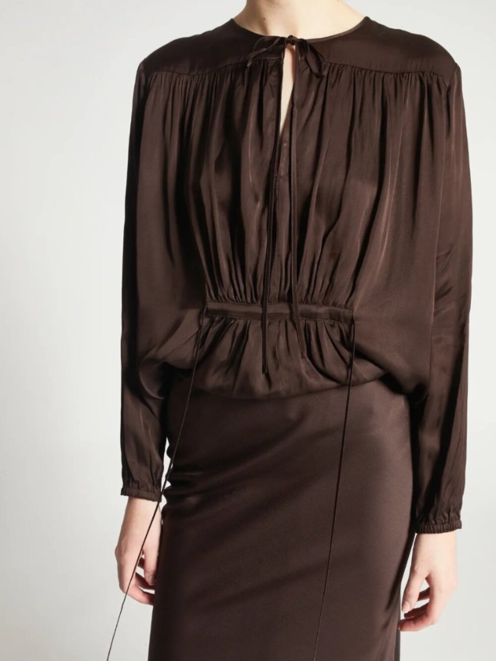 NWT: Saintart Arya Blouse in Chestnut